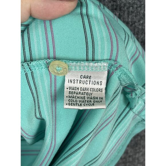 Masters Tech Augusta National Polo Shirt Mens M Stripe Golf Performance Popover - Picture 6 of 11